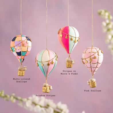 Glitterville Hot Air Balloon Ornament