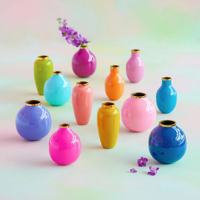 Glitterville Enamel Vases