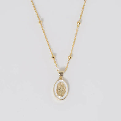 Coastal Grit Saving Grace Necklace - White