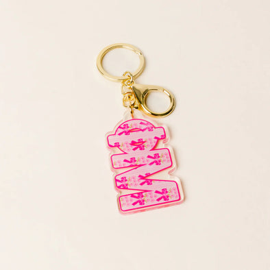 The Darling Effect Phi Mu Oh So Fancy Letter Acrylic Keychain