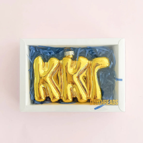 Duo Threads Kappa Kappa Gamma Gold Bubble Letter Sorority Ornament