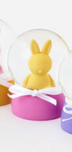 180 degree Bunny Waterglobe 2.5''