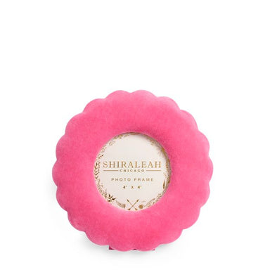 Shiraleah Elle 4x4 Round Pink Picture Frame