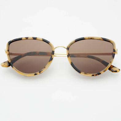 Freyers Milky Tortoise Luna Acetate Womens Cat Eye Sunglasses