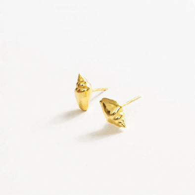 Ink + Alloy Alice Spiral Shell Post Earrings