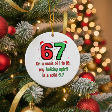 6.7 Holiday Spirit Ceramic Ornament