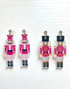 Acrylic Print Christmas Nutcracker Earrings