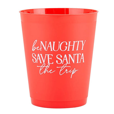 Slant Be Naughty Save Santa Party Cups