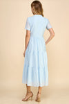 TCEC Textured Baby Blue Dress