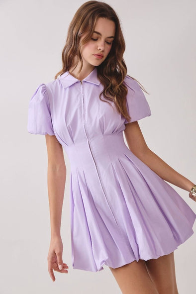 TCEC Lavender Fit & Flare Mini Dress