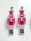 Acrylic Print Christmas Nutcracker Earrings