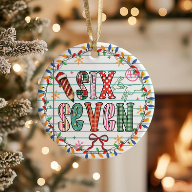 67 Holiday Notebook Ceramic ornament