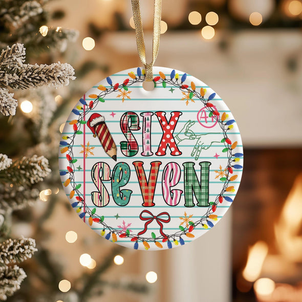 67 Holiday Notebook Ceramic ornament
