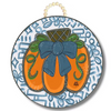DK Designs Blue Pumpkin Circle Door Hanger