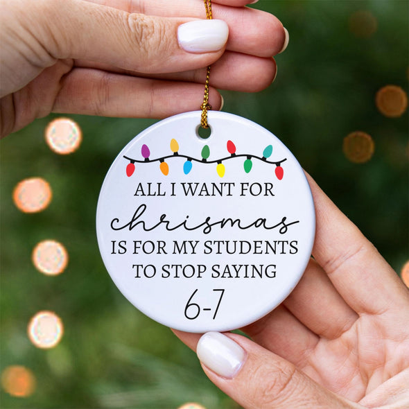 6 7 Teacher Ceramic Ornament