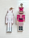 Acrylic Print Christmas Nutcracker Earrings