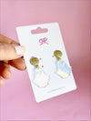 Iridescent Acrylic Ghost Dangle Earring