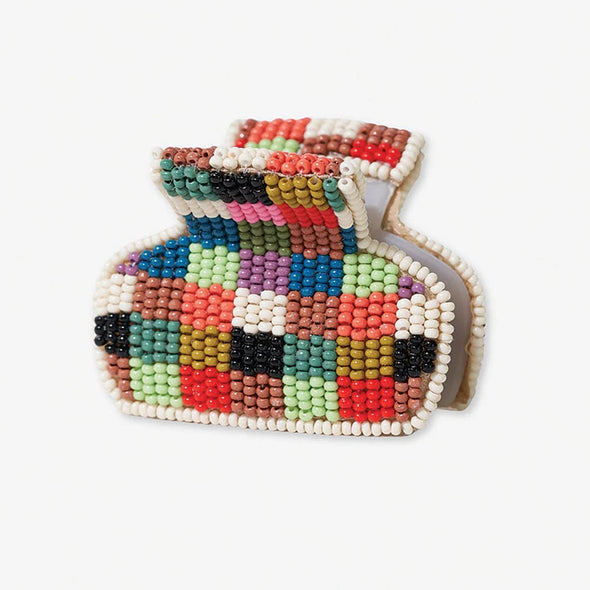 Ink + Alloy Gia Petite Multicolor Checked Claw Clip