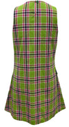 QOS Green Plaid Oversized Shamrock Cotton Tank Dress