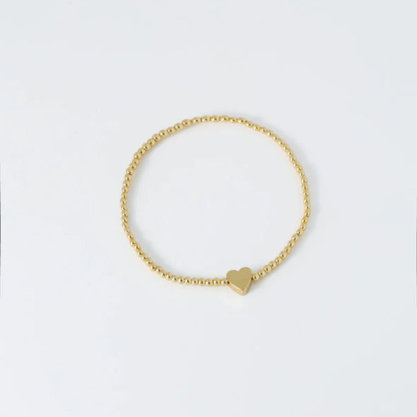 Coastal Grit Island Girl Heart of Gold Bracelet