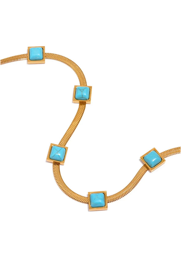Hjane Turquoise Stone Necklace