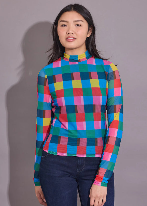 Alden Adair Holiday Check Eliza Top