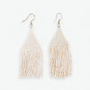 Ink+Alloy Lexie Solid Beaded Fringe Earrings Cream