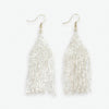 Ink+Alloy Lexie Solid Beaded Fringe Earrings Silver