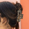 Ink + Alloy Lola Confetti Beaded Claw Clip- Black/White