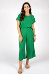 Meet Me In Santorini Kelly Green Spritz Top