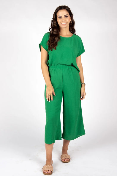 Meet Me In Santorini Kelly Green Spritz Pants