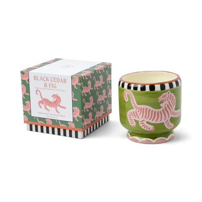 Paddywax Black Cedar and Fig Tiger Candle