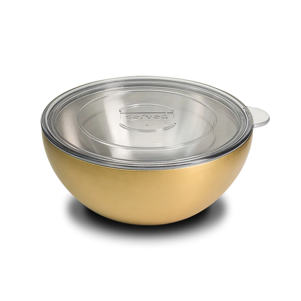 Served Vacuum-Insulated Large Serving Bowl- Golden