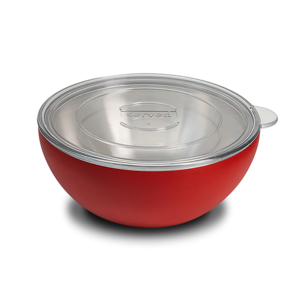 Served Vacuum-Insulated Large Serving Bowl- Strawberry