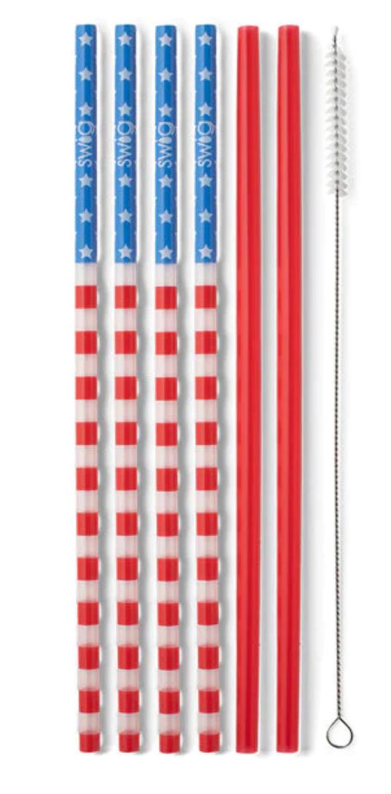 Swig Reusuable Straw Set - Stars & Stripes