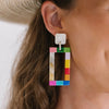 Sunshine Tienda Rainbow Colorblock Earrings