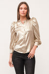 Dear John Rowan Top- Gold Metallic