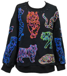QOS Multi Outlined Tiger Sweatshirt