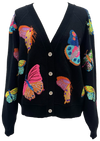 QOS Black Butterfly Cardigan