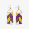 Ink+Allow Gameday Chevron Beaded Fringe Earrings