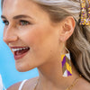 Ink+Allow Gameday Chevron Beaded Fringe Earrings