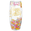 Happy Birthday Confetti Glass