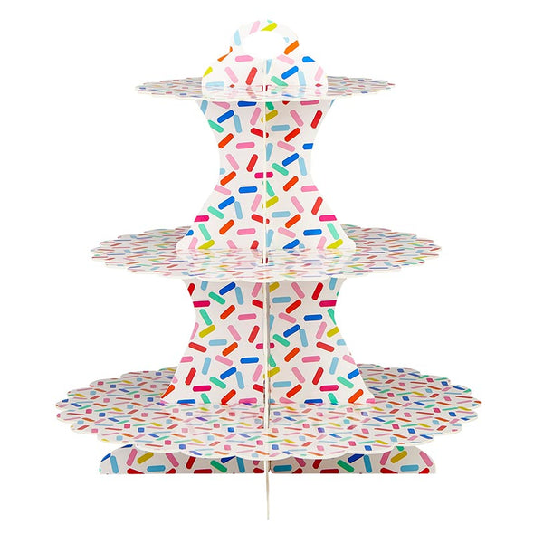 Slant Sprinkle Cardboard Cupcake Stand