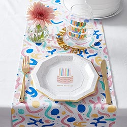 Slant Party Animal Fabric Table Runner
