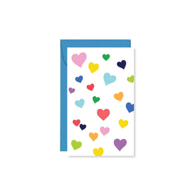 Confetti Hearts Mini Card