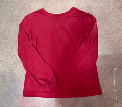 Basic Long Sleeve Red Top