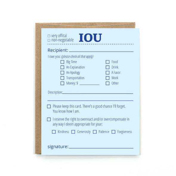 IOU Card