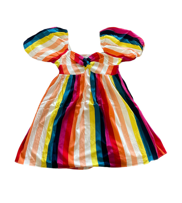 Multi Color Stripe Mini Dress