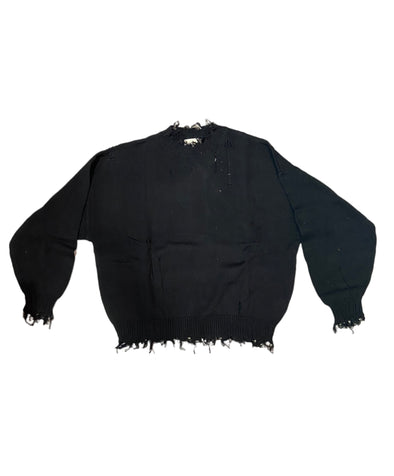 Elan Black Distressed Sweater