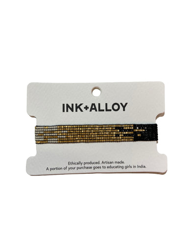 Ink + Alloy Black Ombre Stretch Bracelet